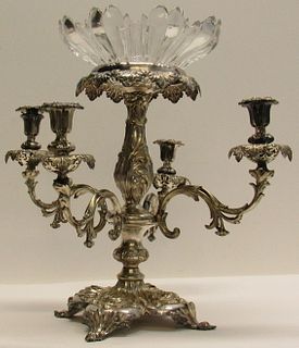 SILVERPLATE. Epergne Agincourt (1844 ship).