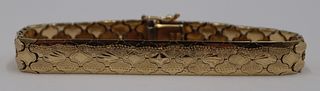 JEWELRY. Italian 14kt Gold Articulated Bracelet.
