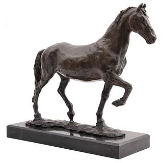ANTOINE BOURDELLE FRANCE (1861-1929) HORSE Cast bronze with marble base Signed Conservation details 11.8 x 12.5 x 4.7" (30 x 32 x 12 cm)