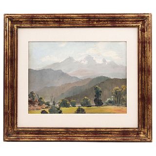 ARMANDO GARCÍA NÚÑEZ (MEXICO, 1883-1965) PAISAJE CAMPIRANO Oil on canvas Signed and dated 1960 14.9 x 20" (38 x 51 cm)