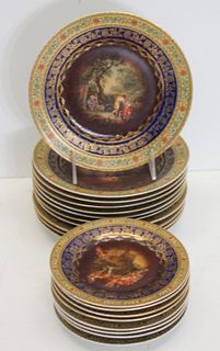 19 Royal Vienna Marked Porcelain Plates
