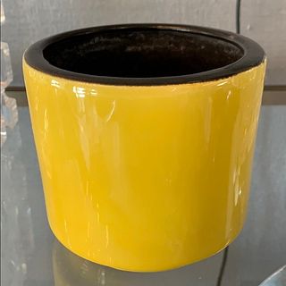 Vintage California pottery in bright yellow finish