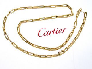 Unisex Cartier 18k Yellow Gold Chain Necklace