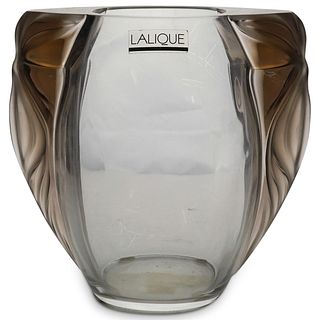 Lalique Glass Amethyst Vase