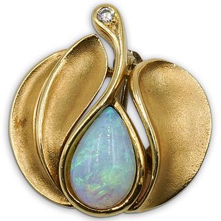18k Gold and Opal Pendant