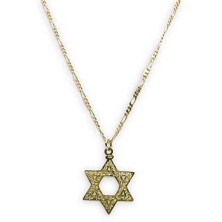 14k Gold Judaica Necklace and Pendant