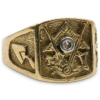 14k Gold Masonic Ring