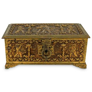 Antique Spanish Bronze Jewelry Box