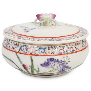 Chinese Guangxu Famille Rose Porcelain Lidded Bowl