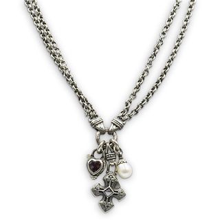 Scott Kay Sterling Silver Charm Necklace