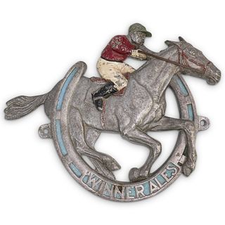 Pewter Derby Wall Plaque Embleme