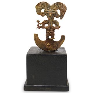 Pre Columbian Copper Tairona Bird Pectoral Figure