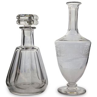 (2 Pc) Pair Of Baccarat Decanter