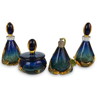 (4 Pc) Murano Glass Vanity Set