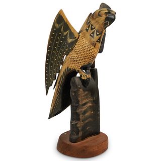 Oriental Horn Carved Bird