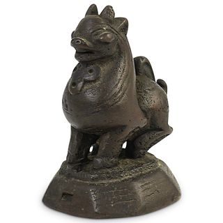 Antique Foo Dog Opium Weight Bronze
