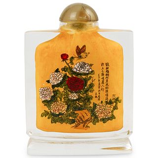 Chinese Floral Painted Snuff Bottle