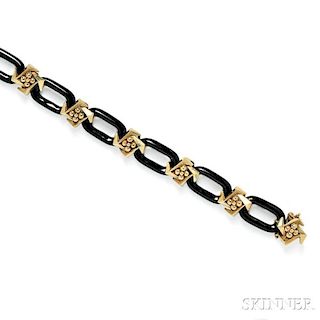 18kt Gold and Onyx Bracelet