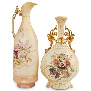 German Porcelain Ewer & Vase