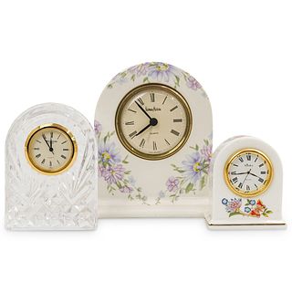 (3 Pc) Dome Cottage Mantel Clocks