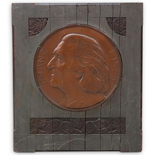 Friedrich Bagdons (B. 1878-1937) Bronze Plaque of Franz Liszt