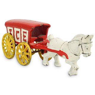 Vintage Collectible Horse / Ice Wagon Toy