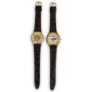 (2 Pc) Operation Desert Storm Gold Plated Watch