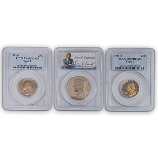 (3Pc) U.S. Graded Coin Collection