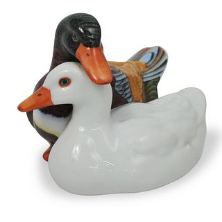 Herend Porcelain Double Duck Figurine