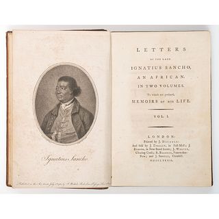 SANCHO, Ignatius (circa 1729?-1780). Letters of the Late Ignatius Sancho, An African. In Two Volumes.  