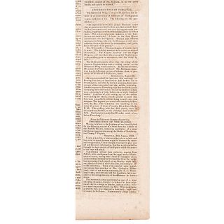 [SLAVERY & ABOLITION] -- [TURNER, Nat (1800-1831)]. Daily Evening Portland Advertiser. Vol. I, No. 205. 