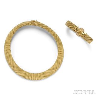 18kt Gold Necklace and Bracelet