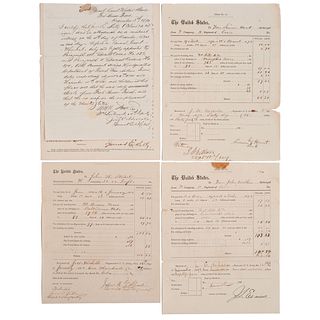 [BUFFALO SOLDIERS]. Group of 5 documents associated with the 10th US Cavalry and 24th US Infantry, comprising: 