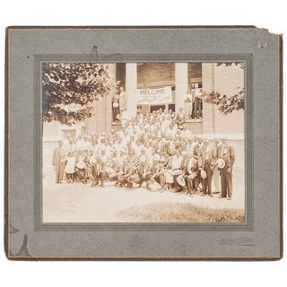 [OVERSIZE PHOTOGRAPH - OCCUPATIONAL]. SOUTHLAND STUDIOS, photographer. Association of Colored Railway Trainmen. Newport News, VA, [1935].  