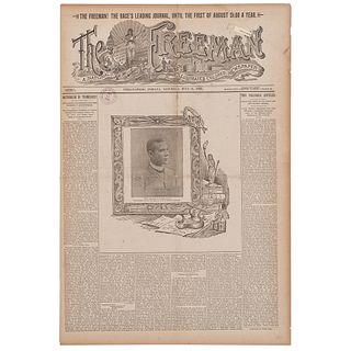 [WASHINGTON, Booker T. (1856-1915).] The Indianapolis Freeman. Vol. 8, No. 29. Indianapolis, IN: 11 July 1896. 