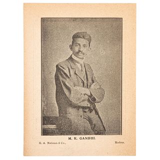 [GANDHI, Mohandas K. (1869-1948)] M.K. Gandhi. Madras: G.A. Natesan & Co., [ca 1906]. 