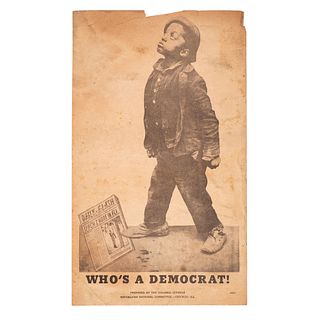 [POLITICS]. Who's a Democrat! Chicago: Colored Division, Republican National Committee, [ca 1930s]. 