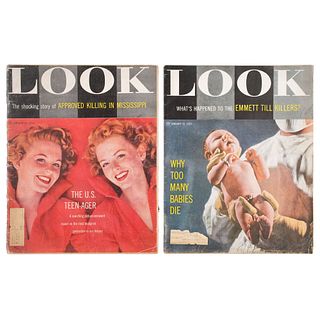[TILL, Emmett (1941-1955] -- HUIE, William Bradford (1910-1986). A group of three magazines featuring articles on Emmett Till by Huie, comprising:  