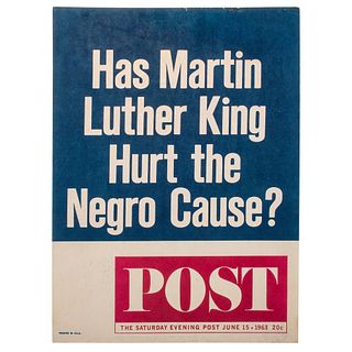 [KING, Jr., Martin Luther (1929-1968)]. Has Martin Luther King Hurt the Negro Cause? N.p., 15 June 1963. 