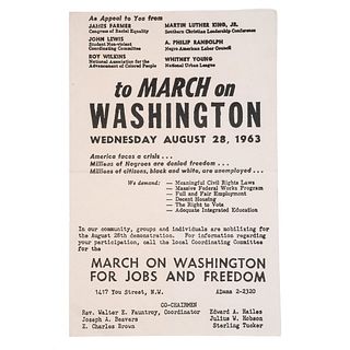 [CIVIL RIGHTS]. March on Washington. [Washington, DC], 1963.  