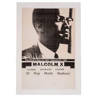 [NATION OF ISLAM]. Group of three posters related to Malcolm X, Louis Farrakahn, and the Nation of Islam, comprising: 