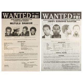 [CLEAVER, Leroy Eldridge] Wanted by the FBI: Interstate FLight - Assault with Intent to Commit Murder: Leroy Eldridge Cleaver. Washington DC: Federal 