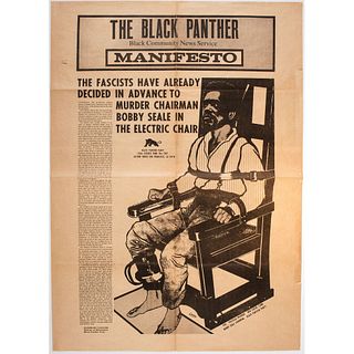 [BLACK PANTHERS]. The Black Panther Manifesto Poster, 1970 