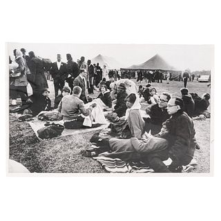 [CIVIL RIGHTS]. Press photograph of marchers camping near Selma for the night. Selma, AL, 21 March 1965. 