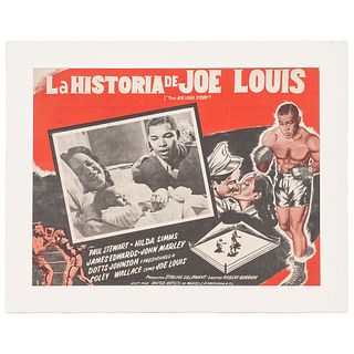 [Boxing] -- [LOUIS, Joe (1914-1981)]. La Historia de Joe Louis. [Mexico?]: [United Artists], [1953]. 