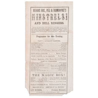 [ENTERTAINMENT]. Group of broadsides promoting minstrel shows, comprising: 