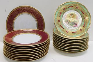 Limoges & Royal Bavarian Porcelain Plates.