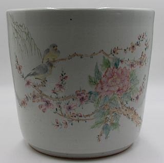 Chinese Enamel Decorated Porcelain Planter.
