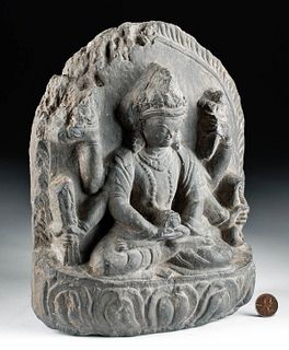 15th C. Nepalese Stone Stele Bodhisattva Manjushri