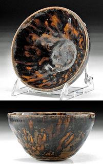 Chinese Song Dynasty Hare's Fur Tea Bowl